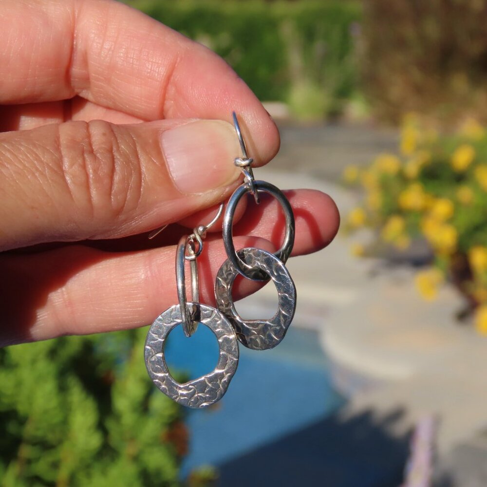 Silver Dangling Earrings - image 7